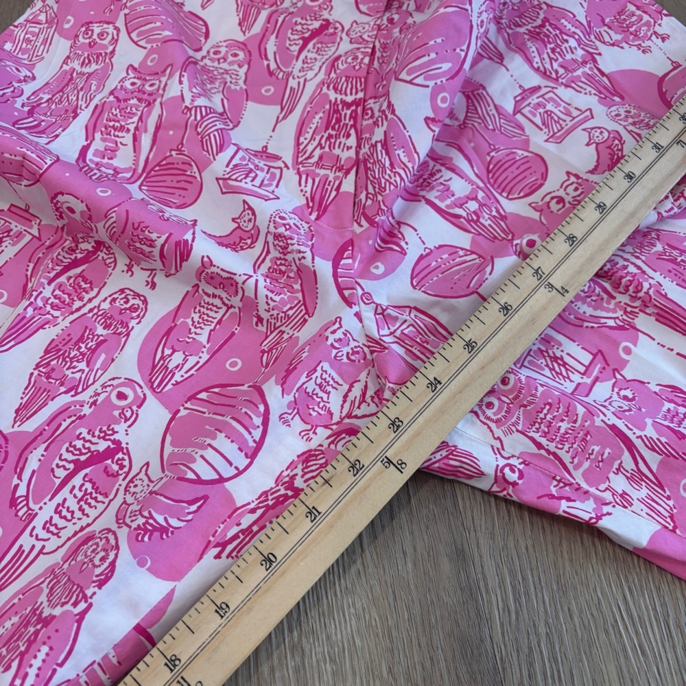 Lilly Pulitzer Vtg Women’s Glow In The Dark White Label Owl Capri Pants 10 31x23 - Picture 7 of 9
